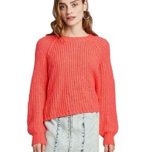 Wild Fable | Bright Coral Crew Neck Raglan Pullover Sweater